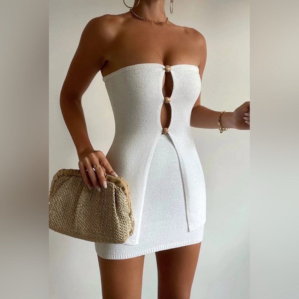 Runaway The Label White matching mini skirt set